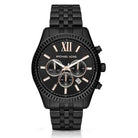 Michael Kors Lexington MK8467 Men's Black Dial Black Stainless Steel Chronograph Watch