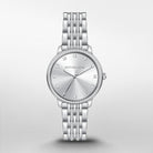 Michael Kors Melissa MK4367 women's silver dial silver stainless steel watch front view