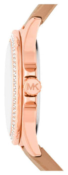 Michael Kors Mini Everest MK4719 Women's White Dial Brown Leather Strap Watch