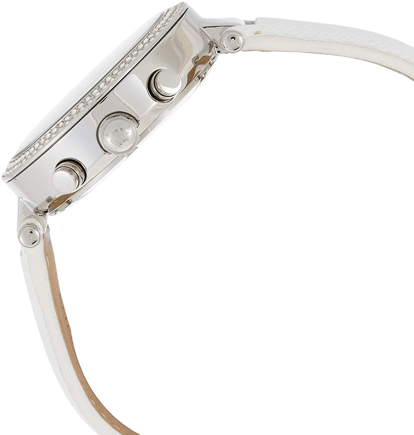 Michael Kors Parker MK2277 Women's White Dial Leather Chronograph Watch