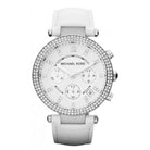 Michael Kors Parker MK2277 Women's White Dial Leather Chronograph Watch