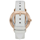 Back case of Michael Kors MK2800 white leather wristwatch