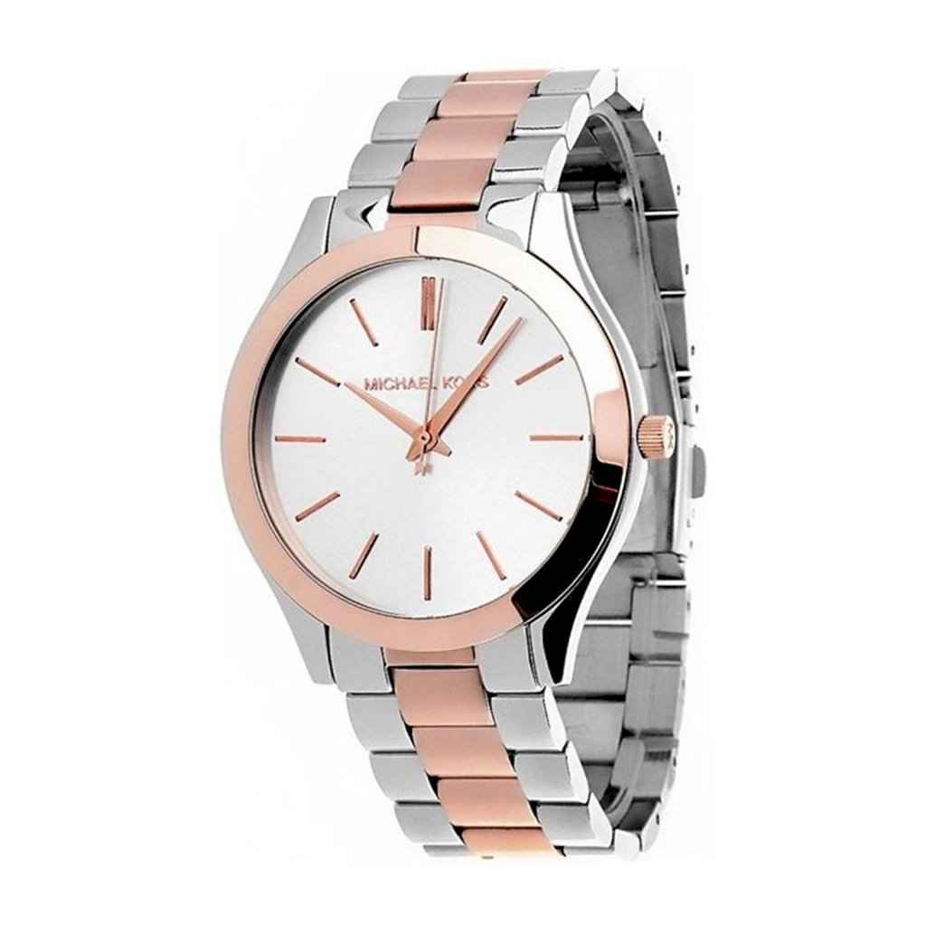 Michael Kors Slim Runway MK3204 Women's Silver Dial Two-Tone Stainless Steel Watch