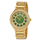 Michael Kors MK3409 Women's Green Dial Gold Stainless Steel Watch