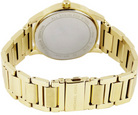 Back view of Michael Kors MK3520 quartz watch with gold stainless steel case