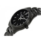 Close-up view of Michael Kors MK3587 black analog dial with minimalist markers
