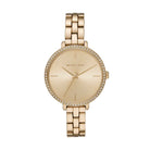 Michael Kors Charley MK4399 women's gold dial gold-tone crystal watch front view