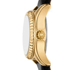 Michael Kors MK4901 gold dial leather strap watch