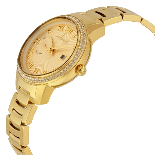 Michael Kors MK6227 champagne dial crystal bezel watch