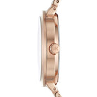Side profile of Michael Kors Garner MK6409 rose gold women's watch