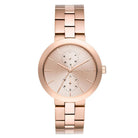 Michael Kors Garner MK6409 women's rose gold stainless steel watch front view