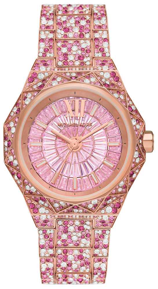 Michael Kors Raquel MK7343 Women's Pink Pavé Dial Rose Gold Stainless Steel Watch
