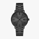 Michael Kors Blake MK9135 men's black dial black stainless steel watch front view