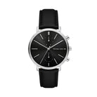 Michael Kors men's black leather chronograph watch 42mm