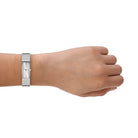 Michael Kors MKO1141 luxury silver stainless steel wristwatch