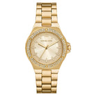 Michael Kors MKO1186 women's gold stainless steel pave dial watch