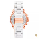 Michael Kors MKO1133 pave bezel chronograph watch with silicone strap