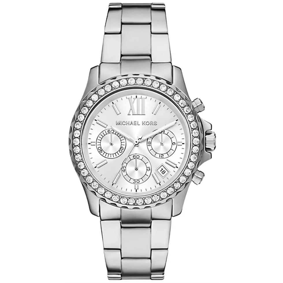 Michael Kors MKO1129 pave bezel chronograph watch