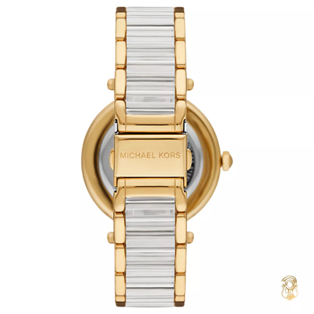 Michael Kors MKO1066 gold dial pavé watch