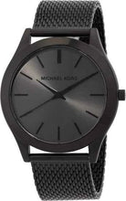 Michael Kors Slim Runway MK1085 Men's Black-Tone Watch & Card Case Gift Set