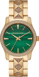 Michael Kors Runway MK7390 Women's Green Dial Gold Stainless Steel Watch