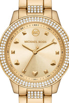 Back case of Michael Kors MK1071 women's gold-tone stainless steel wristwatch
