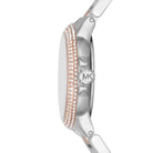 Side profile of Michael Kors Camille MK1054SET two-tone stainless steel bracelet watch