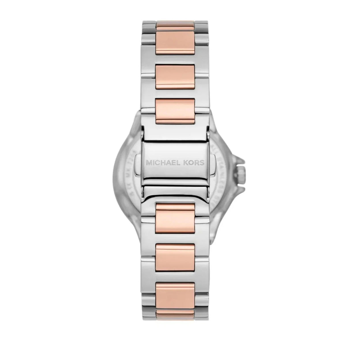 Back case of Michael Kors MK1054SET women's two-tone stainless steel wristwatch