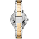 Back case of Michael Kors MK1041 two-tone stainless steel women's wristwatch