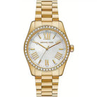 Michael Kors Lexington Gift Set MK1079SET women's mother-of-pearl dial gold-tone stainless steel watch front view