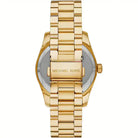 Back case of Michael Kors MK1079SET women's gold-tone stainless steel wristwatch