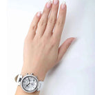 Michael Kors Parker MK2277 Women's White Dial Leather Chronograph Watch