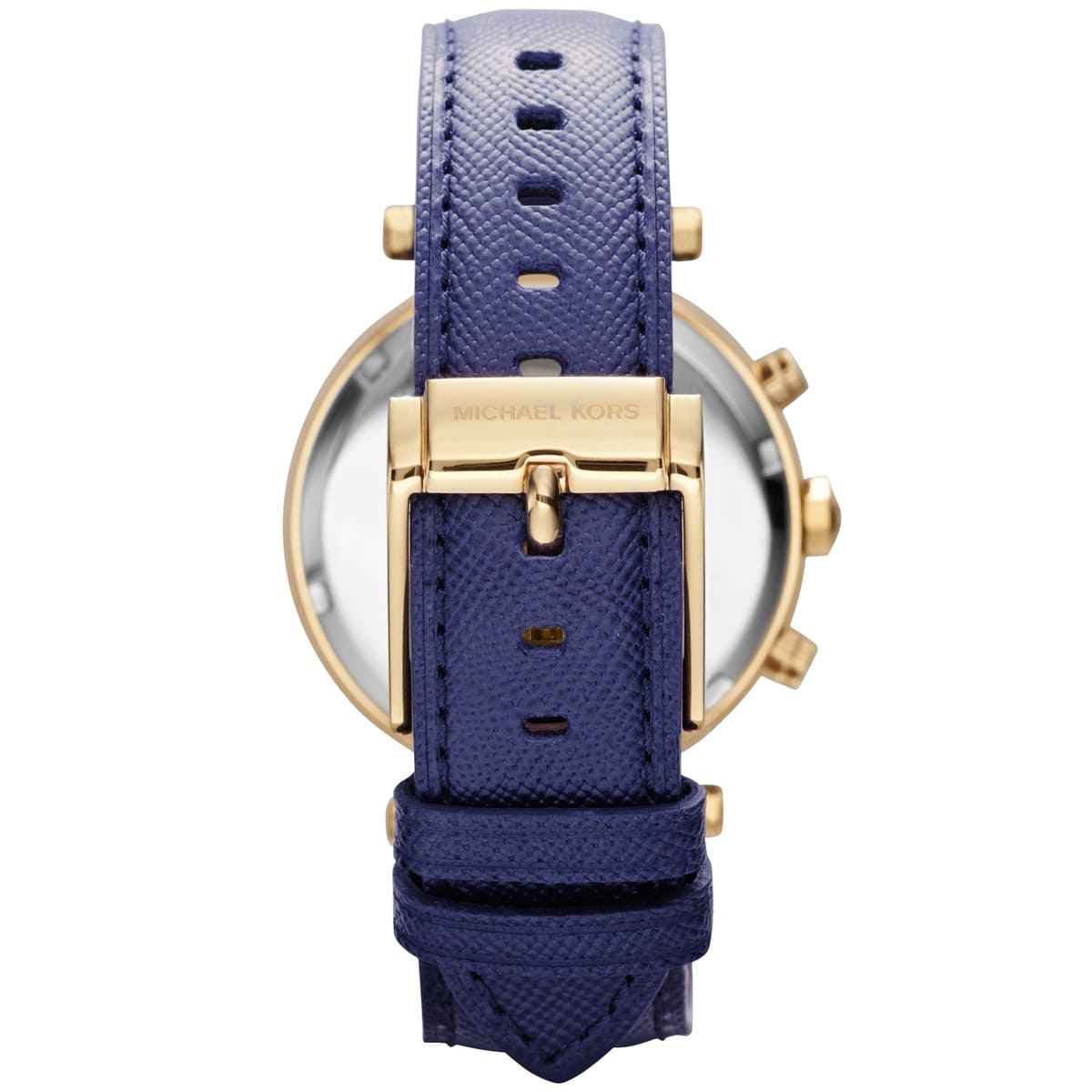 Michael Kors Parker MK2280 Women's Gold Dial Blue Leather Watch