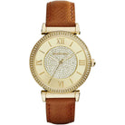 Michael Kors Catlin MK2375 Women's Gold Dial Brown Leather Watch