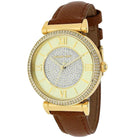 Michael Kors Catlin MK2375 Women's Gold Dial Brown Leather Watch