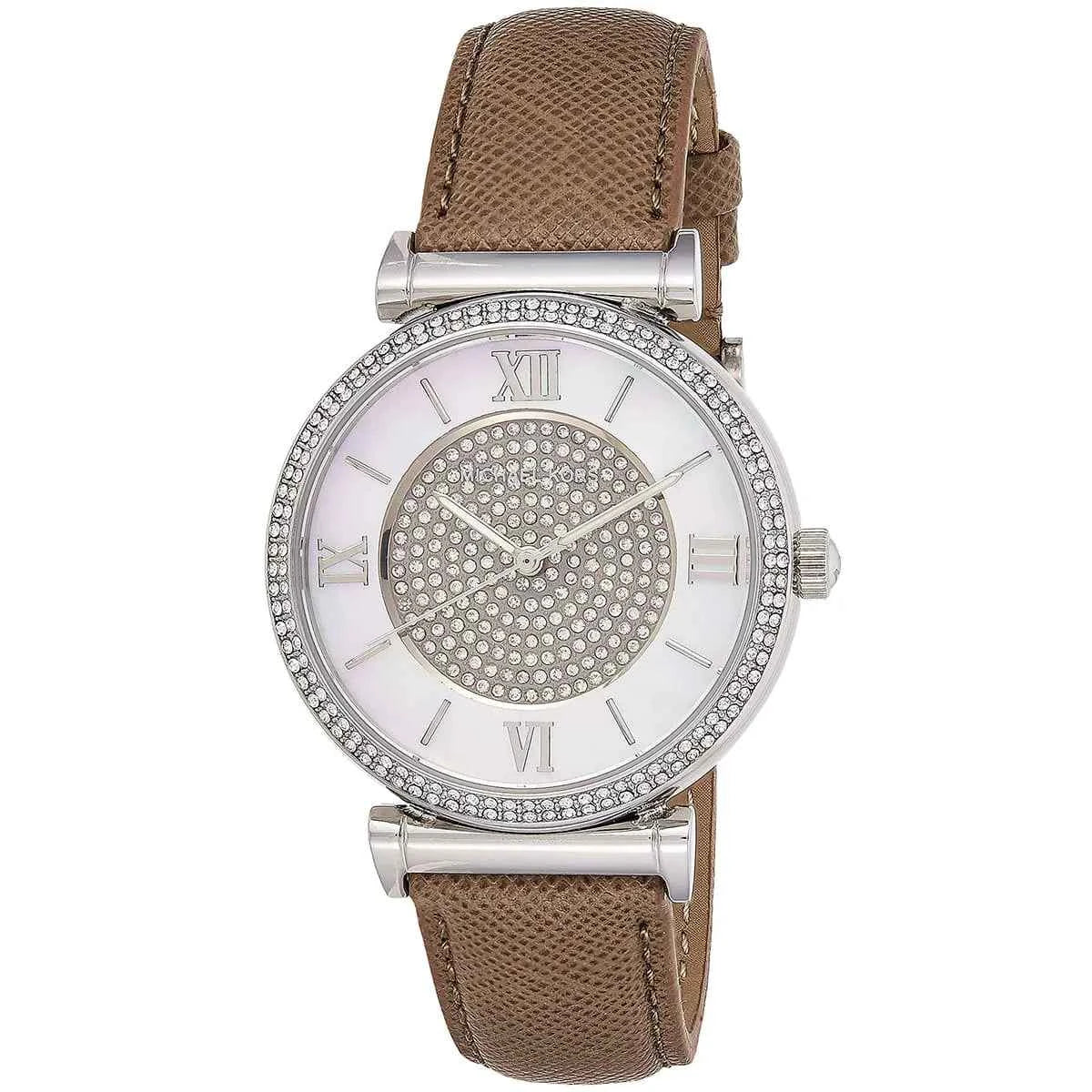 Michael Kors Catlin MK2377 Women's Silver Dial Gray Leather Watch