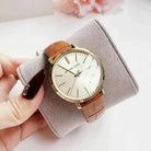 Michael Kors Jaryn MK2496 Women's Gold Dial Brown Leather Watch