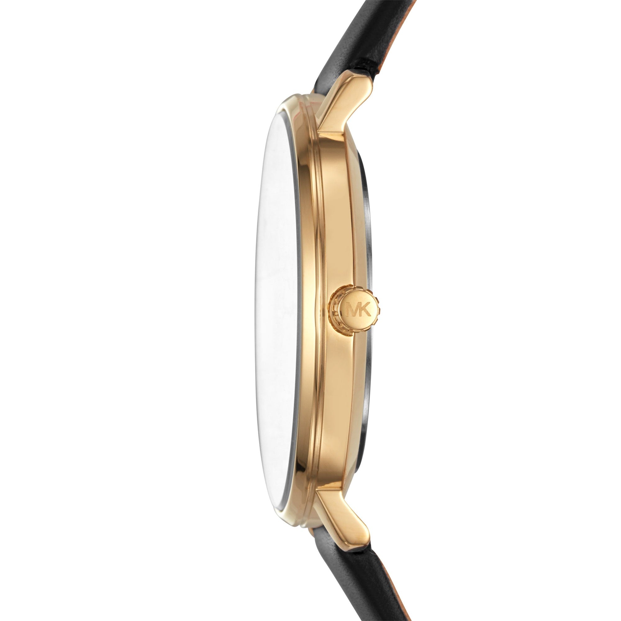 Side profile of Michael Kors Pyper MK2747 gold-tone women's watch