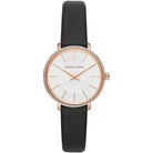 Michael Kors Pyper MK2835 Women's White Dial Black Leather Watch