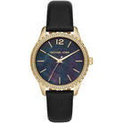 Michael Kors Layton MK2911 Women's Black Dial Black Leather Watch