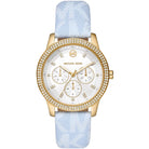 Michael Kors Tibby MK2965 women's white dial blue PVC watch front view
