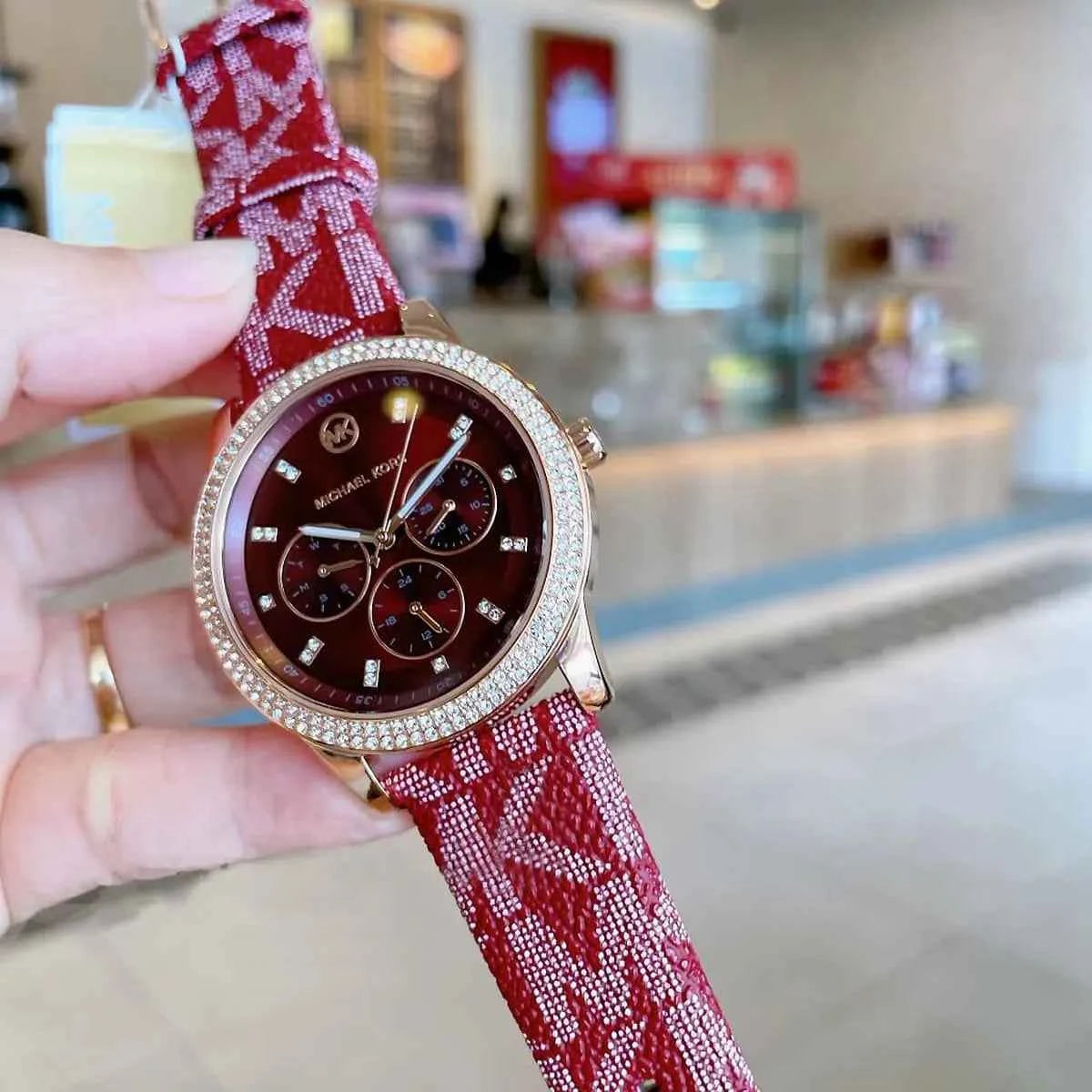 Michael Kors Tibby MK2967 Women's Burgundy Dial Burgundy PVC Watch