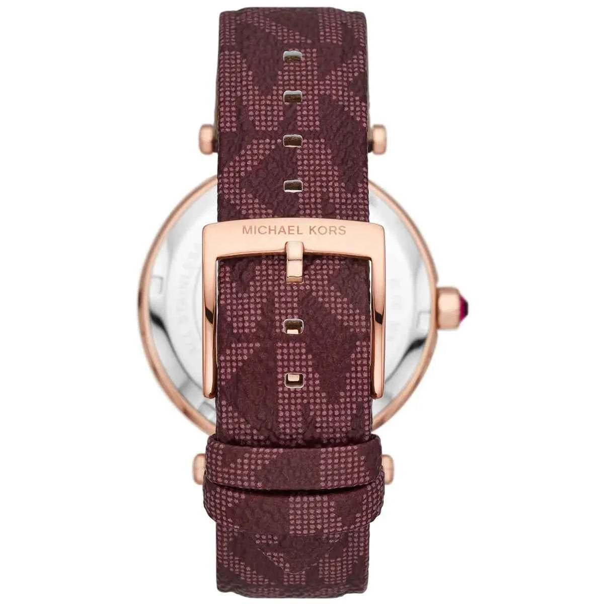 Michael Kors Parker MK2974 Women's Rose Gold Dial Claret Leather Watch