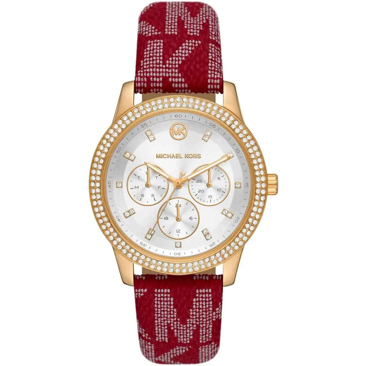 Michael Kors Tibby MK2975 Women's White Dial Red PVC Watch