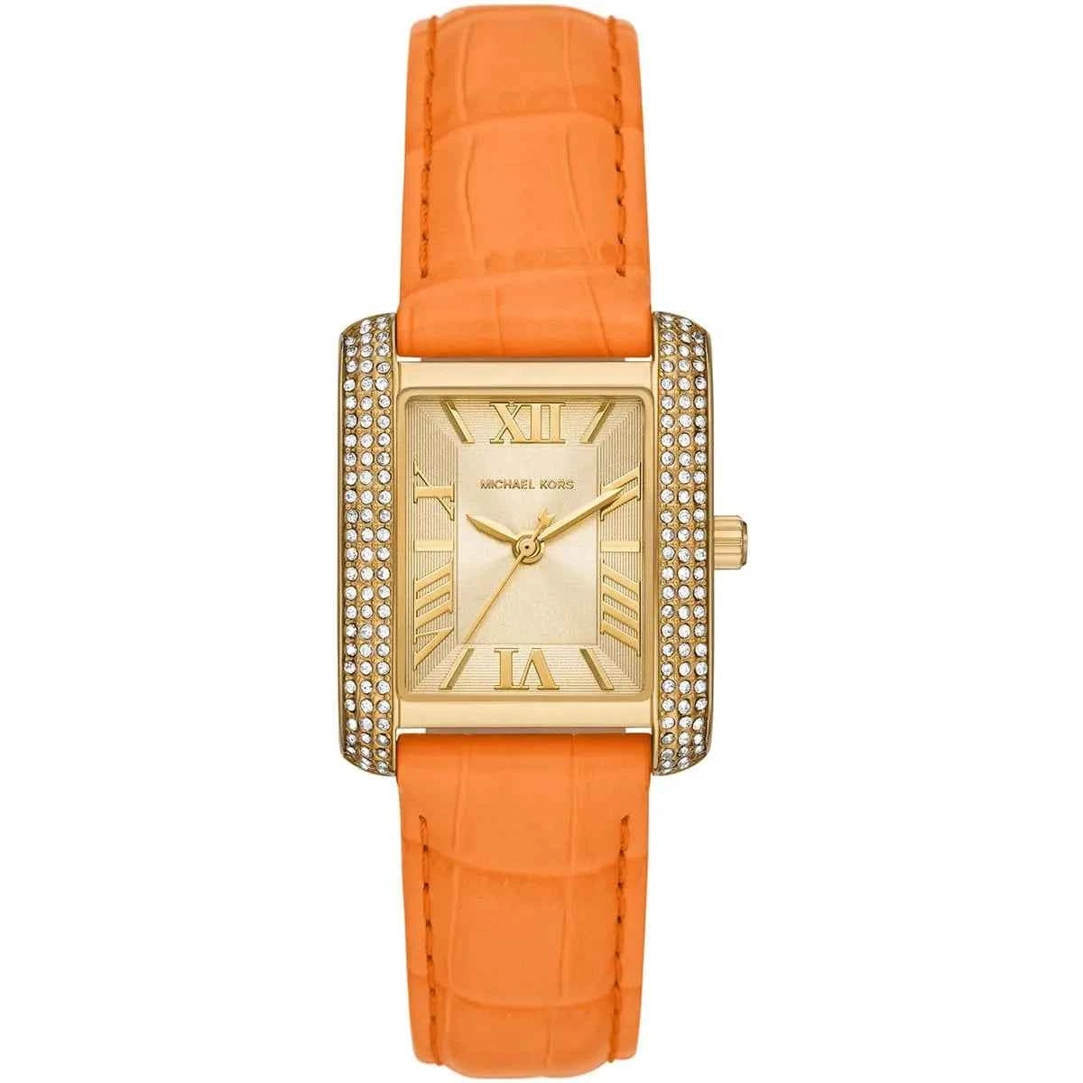 Michael Kors Emery MK2983 Women's Gold Dial Orange Leather Watch