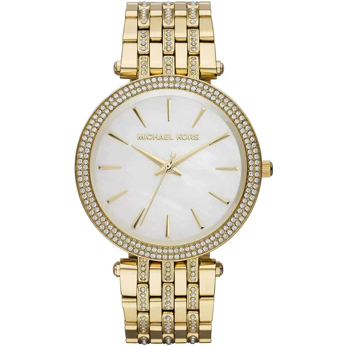 Michael Kors Darci MK3219 Women's White Dial Gold Stainless Steel Watch