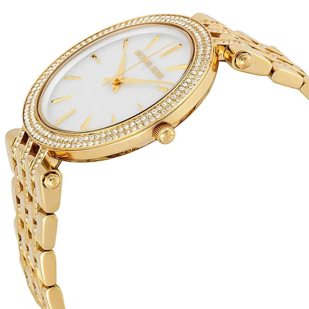 Michael Kors Darci MK3219 Women's White Dial Gold Stainless Steel Watch