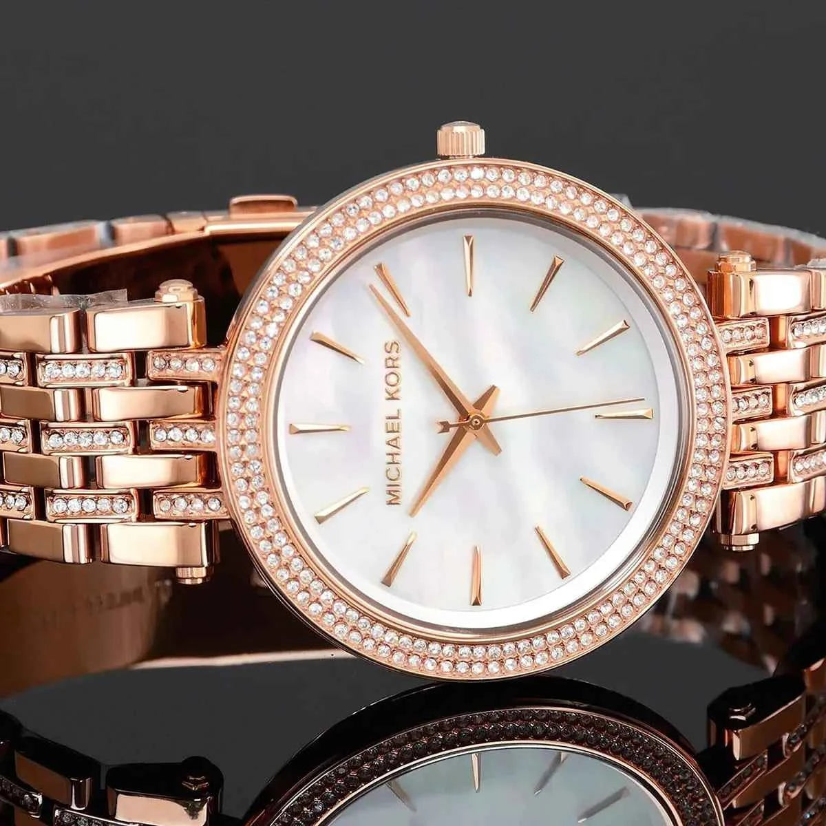 Michael Kors Darci MK3220 Women's White Dial Rose Gold Stainless Steel Watch