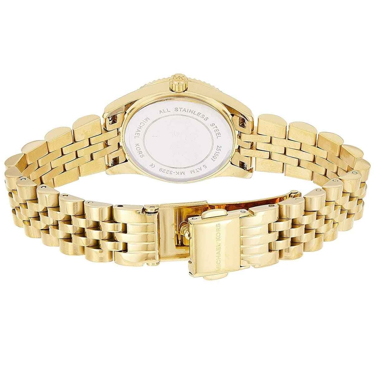 Michael Kors Lexington MK3229 Women's White Dial Gold Stainless Steel Watch