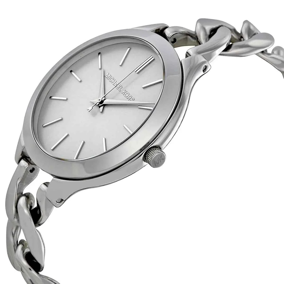 Michael Kors Slim Runway MK3279 Women's White Dial Silver Stainless Steel Watch
